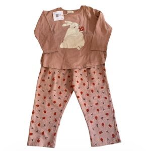 Bean’s Barcelona Pink Printed Design 2-piece set NWT 18-24 months